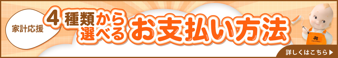 4種類から選べるお支払い方法