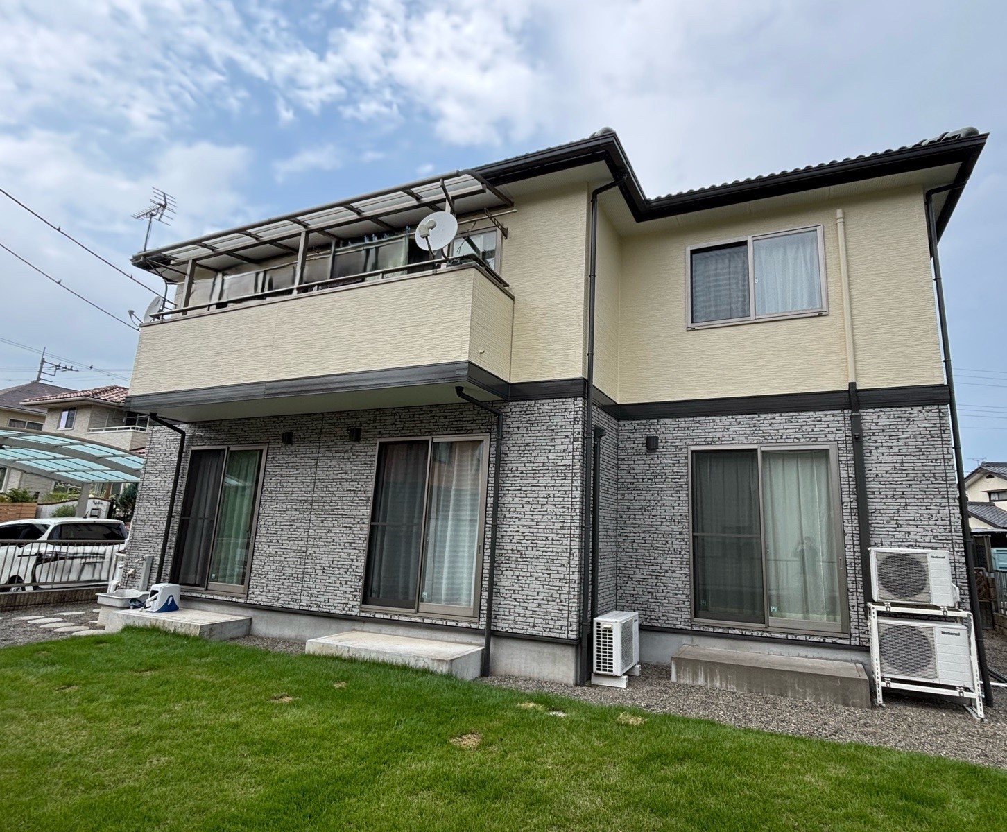 榛東村新井　美壁color工法3色塗装